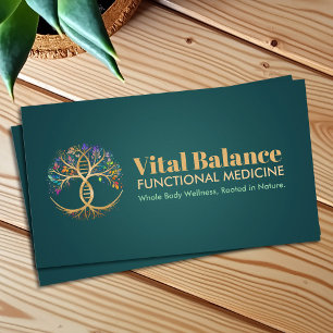 Tree of Life Double Helix DNA Functional Medicine Business Card