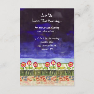 Tree of Life Doves Bar Bat Mitzvah Reception Card