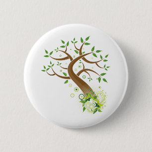 Tree of Life ~ Earth Mother Tree 6 Cm Round Badge