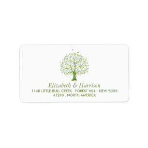Tree of Life, Elegant Wedding Label