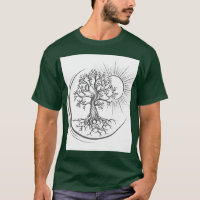 Tree of Life Esoteric Tattoo Drawn in Engraving St