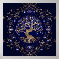 Tree of Life Evil Eye Ornament