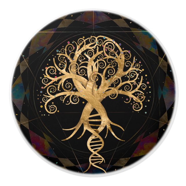 Tree of Life - Evolution Ceramic Knob (Front)