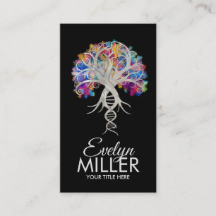 Tree of Life - Evolution DNA Pearl and color Business Card
