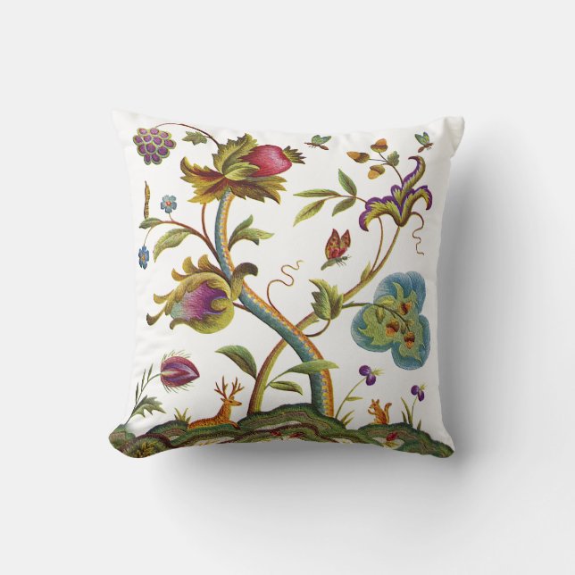 Tree of Life Faux Embroidered Pillow (Front)