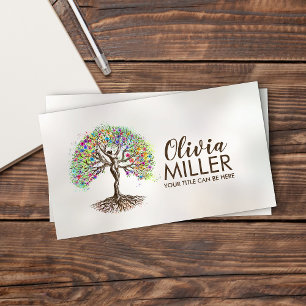 Tree of Life - Female Silhouette  Business Card