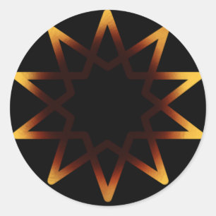 Tree Of Life Fiery Orange Symbol Classic Round Sticker