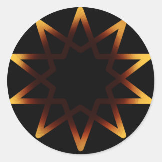 Tree Of Life Fiery Orange Symbol Classic Round Sticker