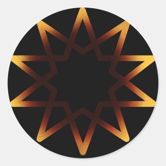 Tree Of Life Fiery Orange Symbol Classic Round Sticker (Front)