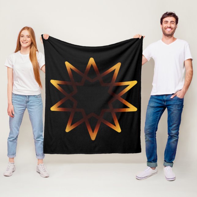 Tree Of Life Fiery Orange Symbol Fleece Blanket (In Situ)