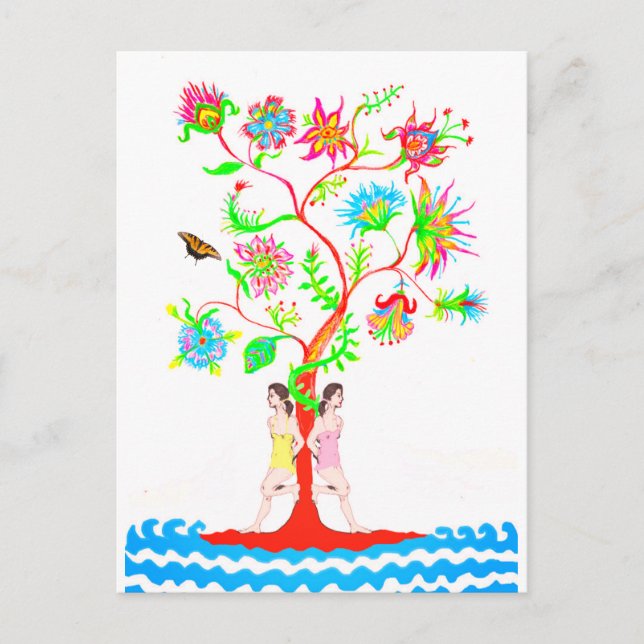 Tree of life. Flora and fauna Postcard (Front)
