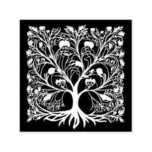 Tree of Life Floral Self-inking Stamp