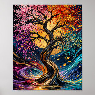 Tree of Life Four Seasons Poster