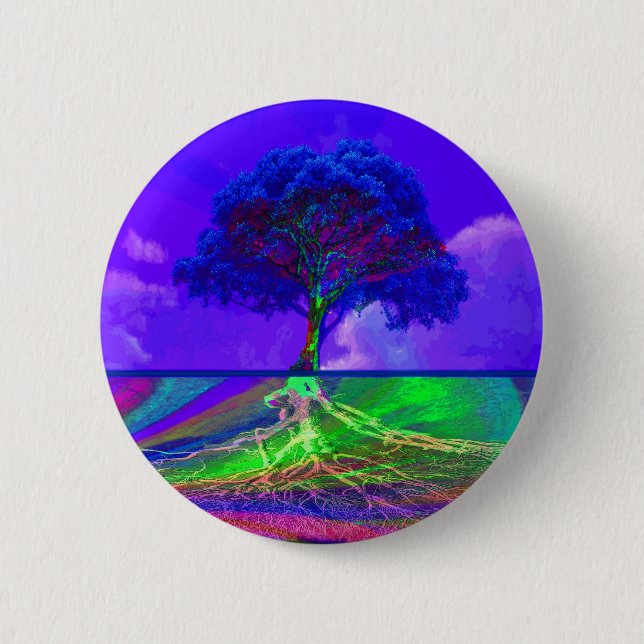 Tree of Life Fulfilment 6 Cm Round Badge (Front)