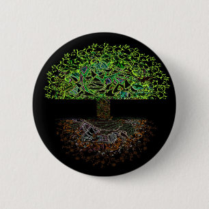 Tree of Life Glow 6 Cm Round Badge