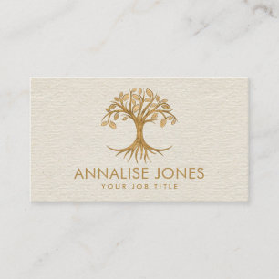 Tree of life - Golden Leaves Business Card