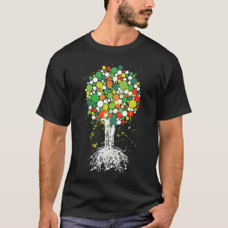 Tree of life Green Tee (Men) - on Black