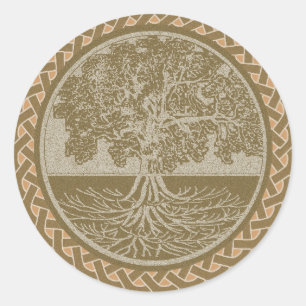Tree of Life Grounding Classic Round Sticker