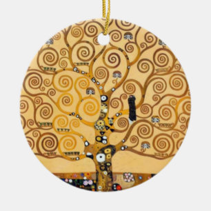 Tree Of Life Gustav Klimt Ceramic Tree Decoration