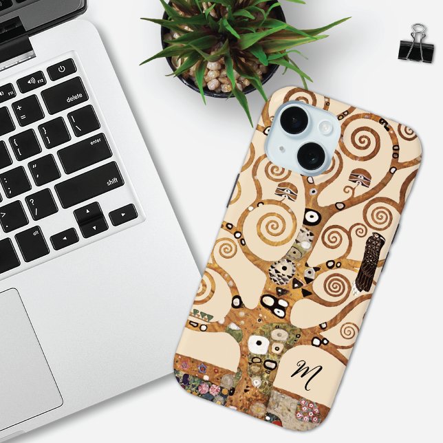 Tree of Life Gustav Klimt Monogram Case-Mate iPhone Case (Creator Uploaded)