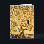 Tree of Life Gustav Klimt Nouveau Card<br><div class="desc">The Tree of Life (1909)  is a beautiful painting by Vienna Secessionist painter Gustav Klimt. Known for painting with pure gold,  his art is vibrant and fun. The Tree of Life is a classic art nouveau painting.</div>