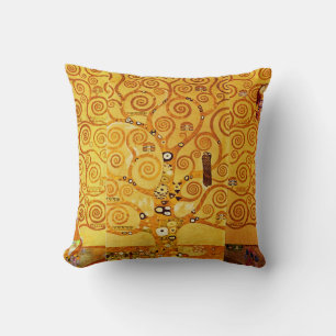 Tree of Life Gustav Klimt Nouveau Cushion