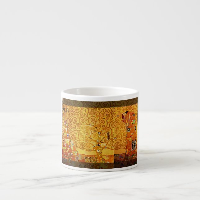 Tree of Life Gustav Klimt Nouveau Espresso Cup (Front)