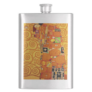 Tree of Life Gustav Klimt Nouveau Hip Flask