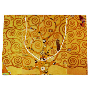 Tree of Life Gustav Klimt Nouveau Large Gift Bag