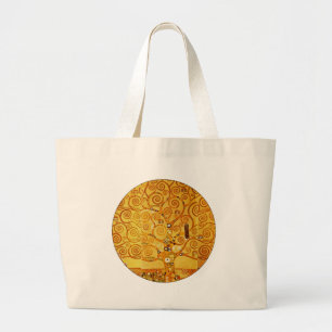Tree of Life Gustav Klimt Nouveau Large Tote Bag