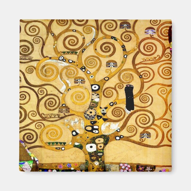 Tree of Life Gustav Klimt Nouveau Magnet (Front)