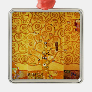 Tree of Life Gustav Klimt Nouveau Metal Tree Decoration