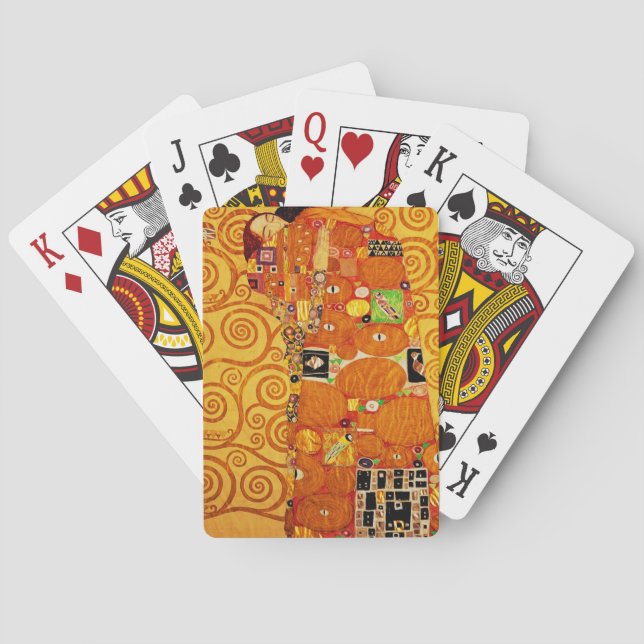 Tree of Life Gustav Klimt Nouveau Playing Cards (Back)