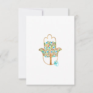 Tree of Life Hamsa Art Thank You Card