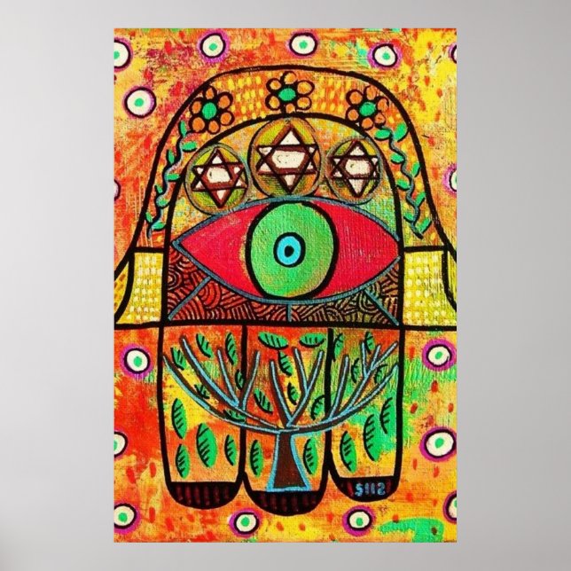 Tree Of Life Hamsa Poster (Front)