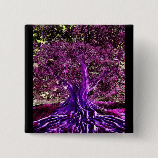 Tree of Life Heart 15 Cm Square Badge