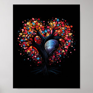 Tree Of Life Heart Buddhism Yoga Meditation Poster