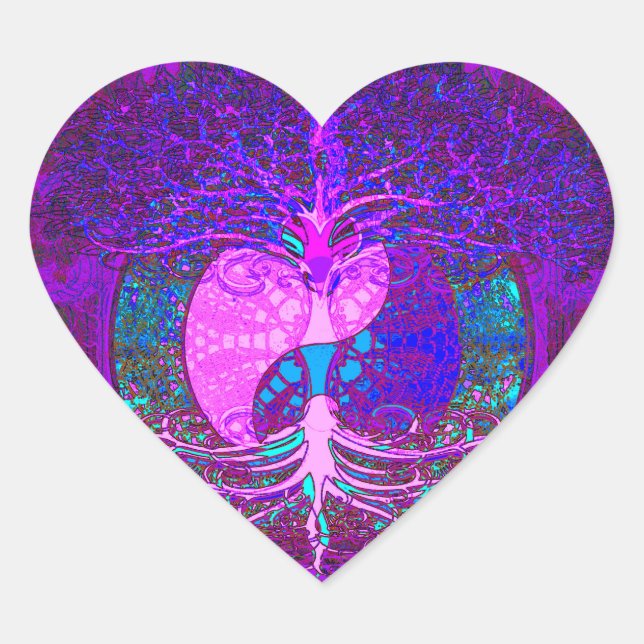 Tree of Life Heart Heart Sticker (Front)