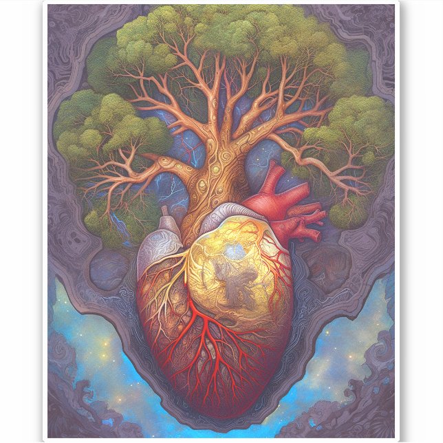 Tree Of Life Heart Surreal Nature Art (Front)