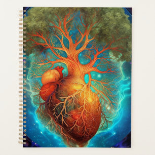 Tree Of Life Heart Surreal Nature Art Planner
