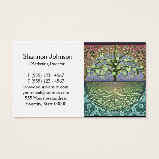 Tree of Life Hearts and Love Business Card