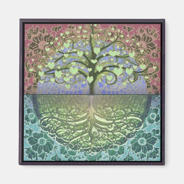 Tree of Life Hearts and Love Magnet (Front)