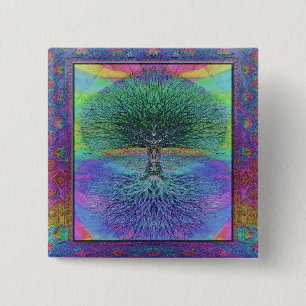 Tree of Life Hope and Peace 15 Cm Square Badge