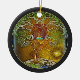 Tree Of Life Illustration Ceramic Tree Decoration