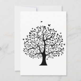 Tree of Life in Black and White Invitation