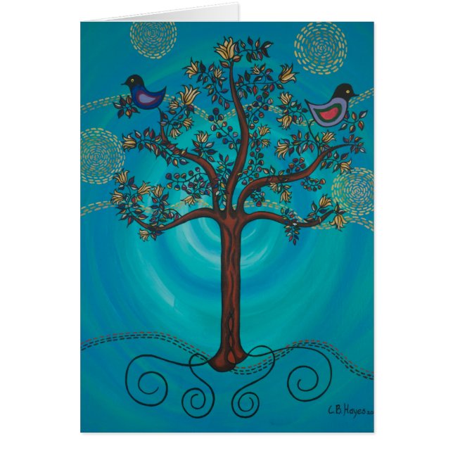 "Tree of Life in Blue" by CatherineHayesArt (Front)