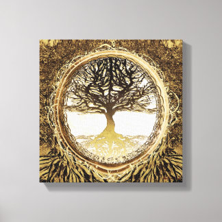 Tree of Life in Brown Canvas Print