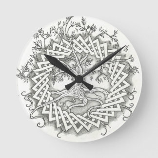 Tree of Life in Celtic Design Round Clock