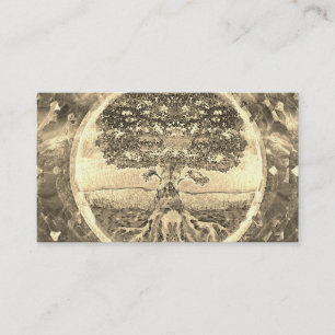 Tree of Life in Gold Colours Business Card