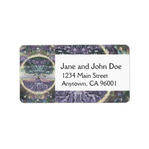Tree of Life in Rainbow Metal Colours Label
